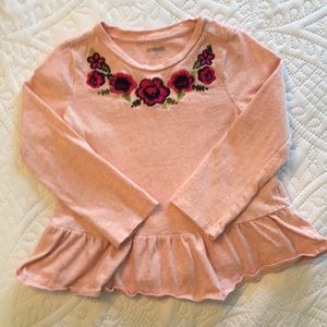 Pink/maroon Gymboree floral top